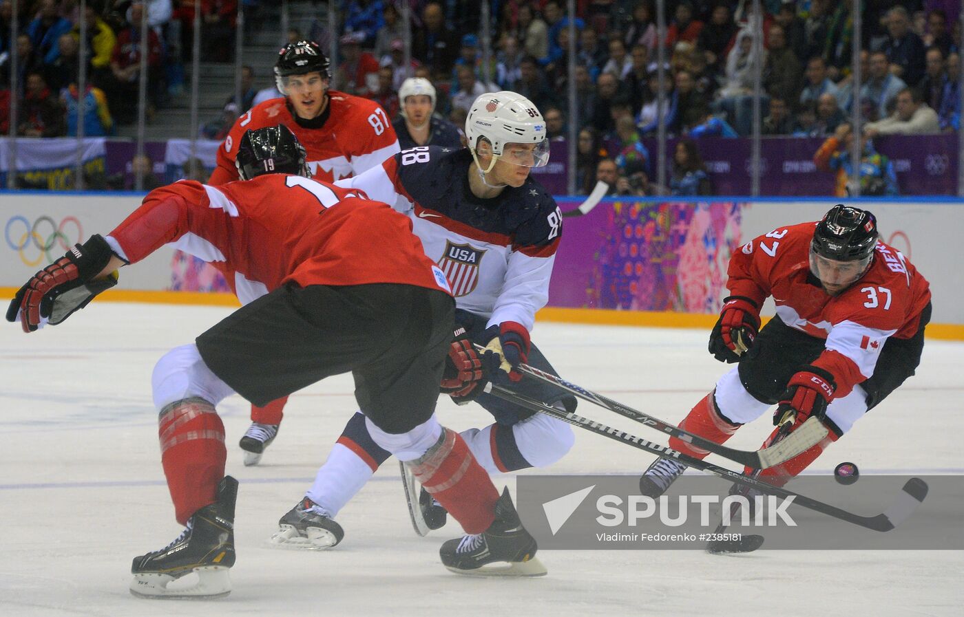 2014 Winter Olympics. Ice hockey. Men. USA vs. Canada