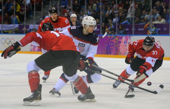 2014 Winter Olympics. Ice hockey. Men. USA vs. Canada