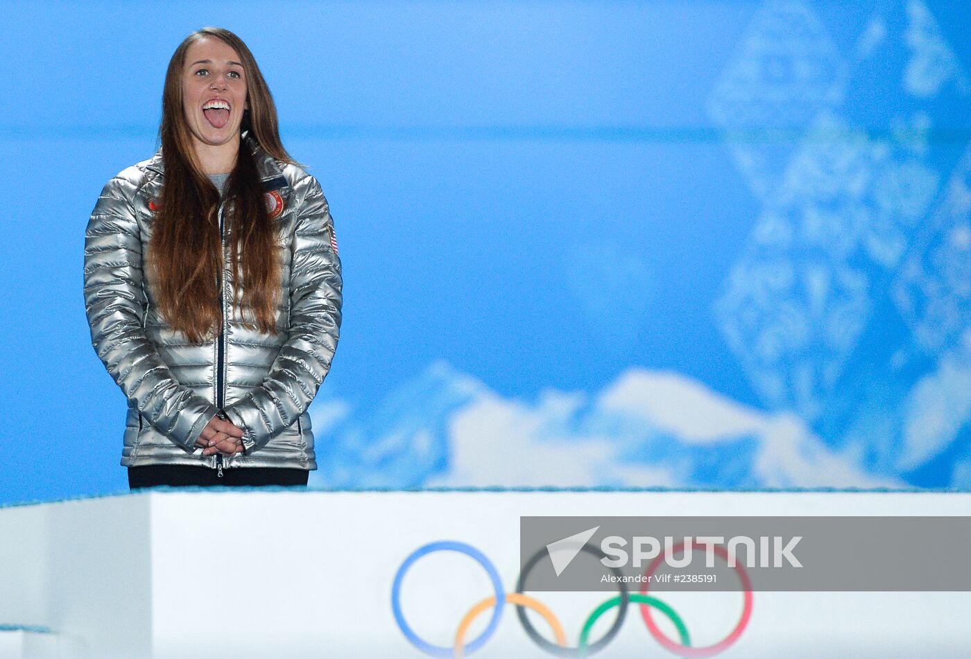 2014 Winter Olympics. Medal ceremony. Day Fourteen