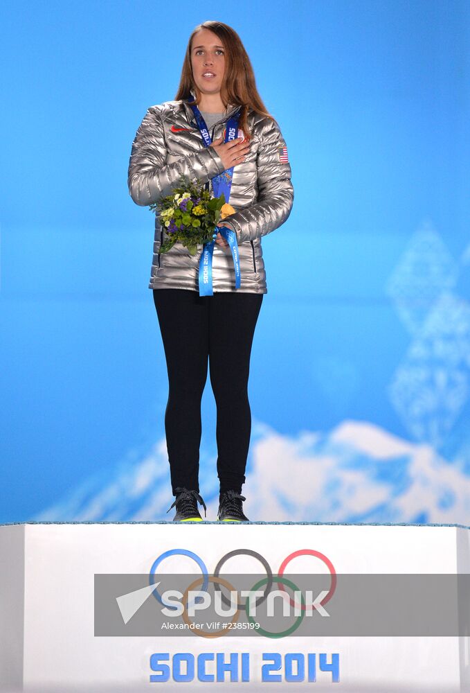 2014 Winter Olympics. Medal ceremony. Day Fourteen