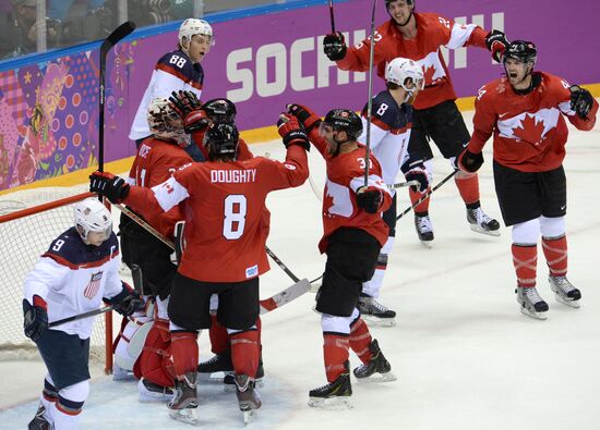 2014 Winter Olympics. Ice hockey. Men. USA vs. Canada