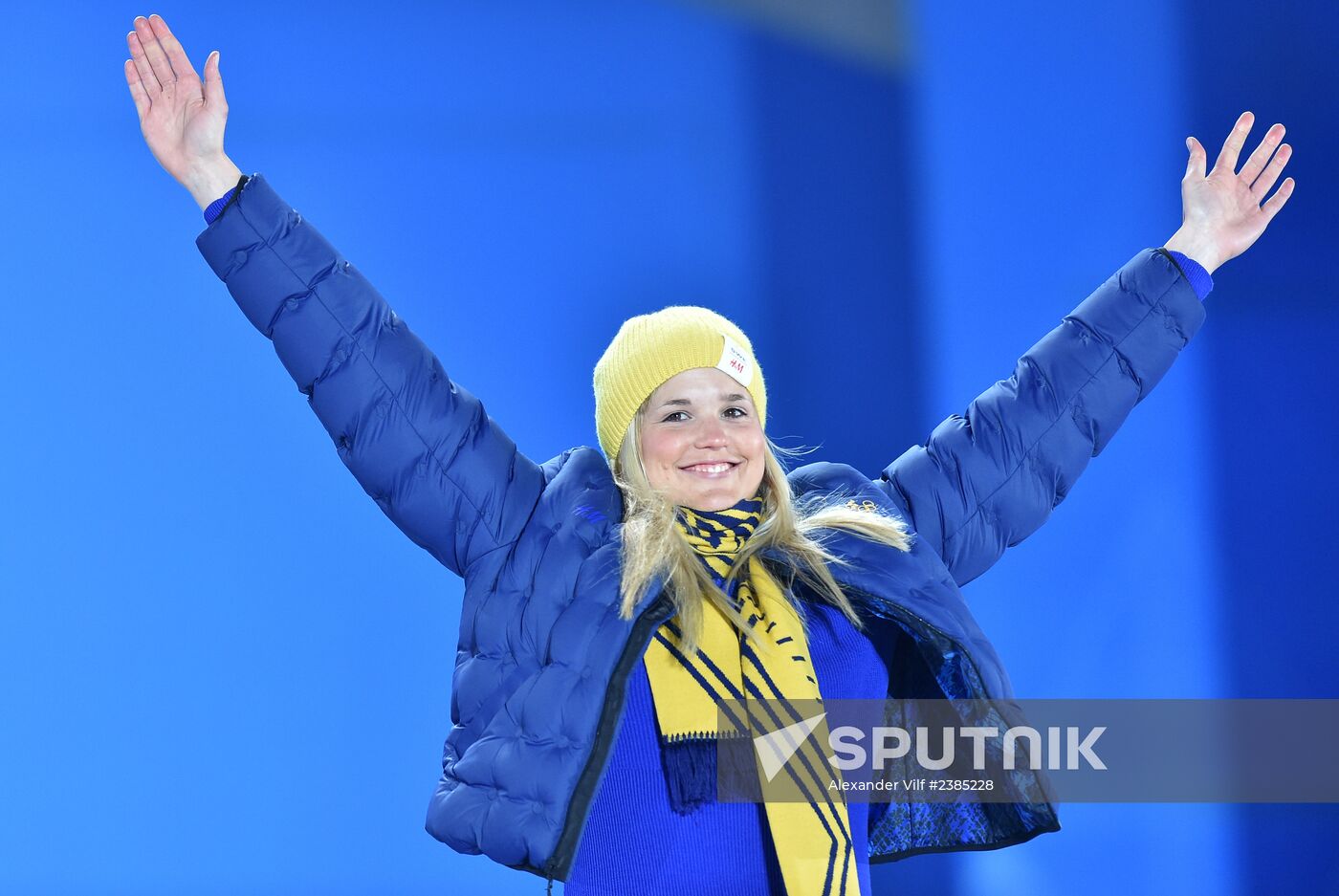 2014 Winter Olympics. Medal ceremony. Day Fourteen