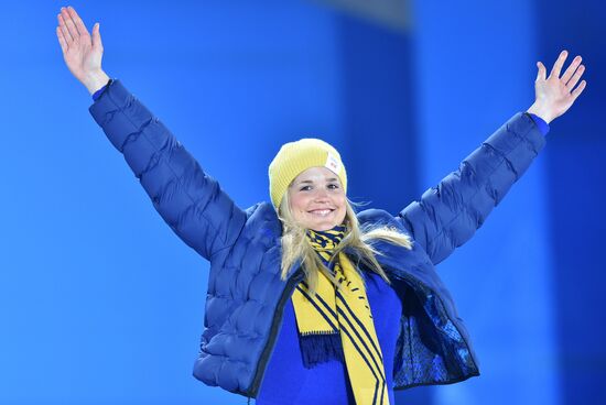 2014 Winter Olympics. Medal ceremony. Day Fourteen