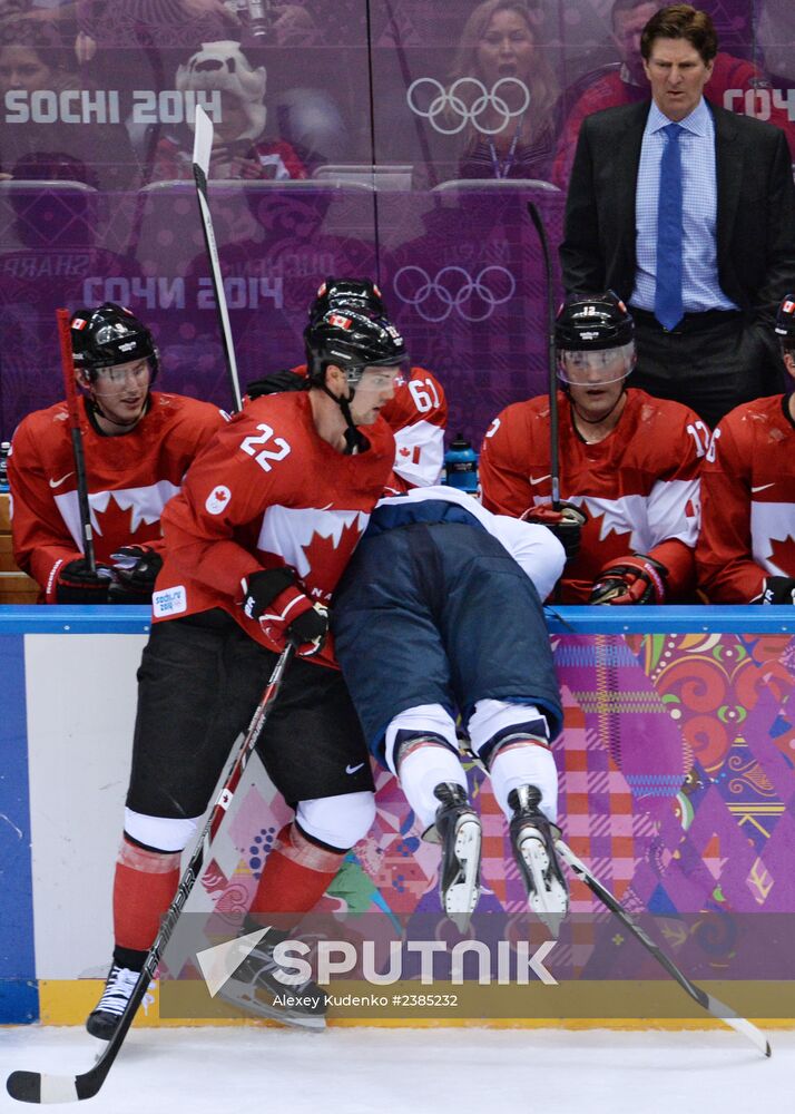 2014 Winter Olympics. Ice hockey. Men. USA vs. Canada