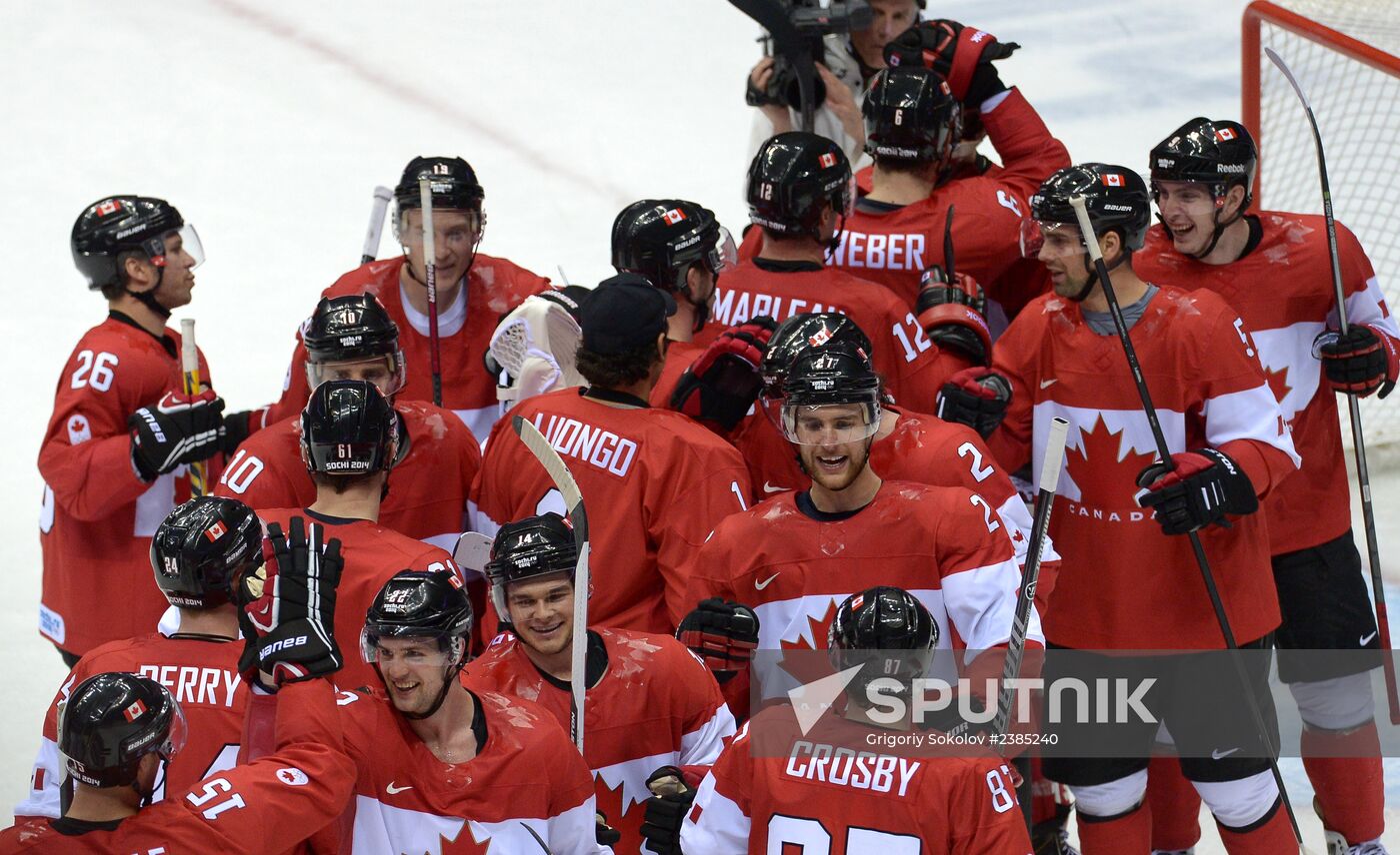 2014 Winter Olympics. Ice hockey. Men. USA vs. Canada