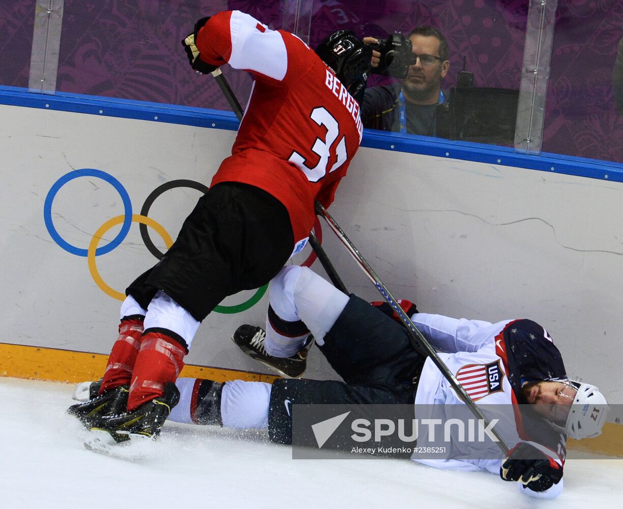 2014 Winter Olympics. Ice hockey. Men. USA vs. Canada