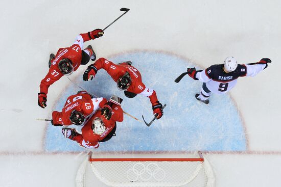 2014 Winter Olympics. Ice hockey. Men. USA vs. Canada