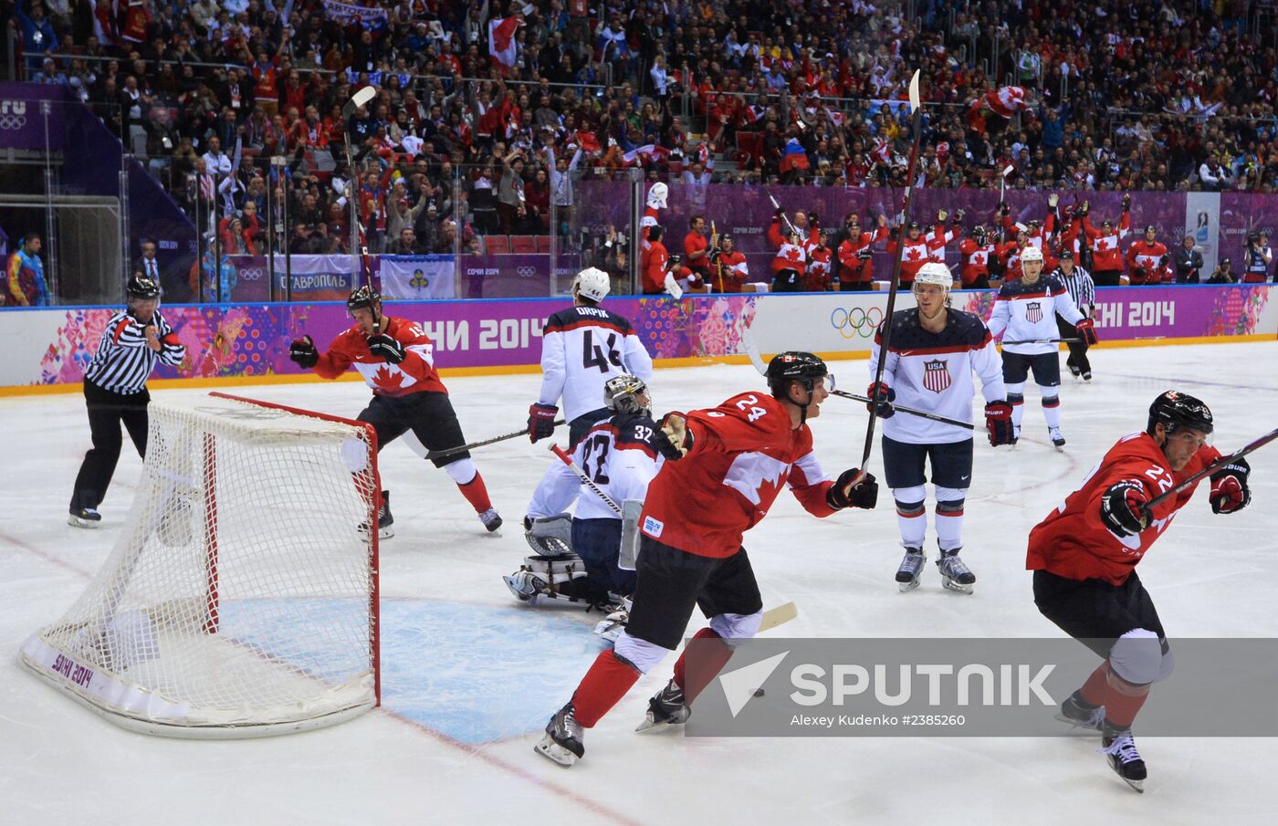 2014 Winter Olympics. Ice hockey. Men. USA vs. Canada