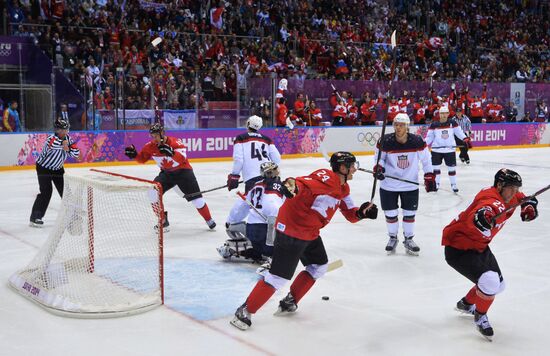 2014 Winter Olympics. Ice hockey. Men. USA vs. Canada