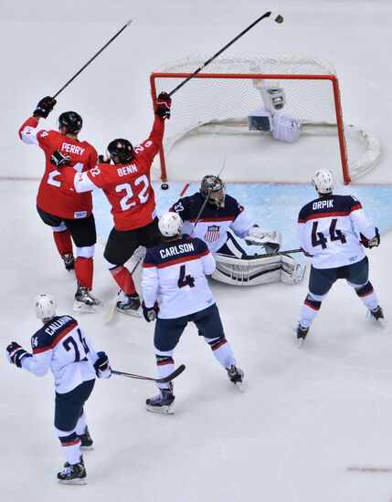 2014 Winter Olympics. Ice hockey. Men. USA vs. Canada