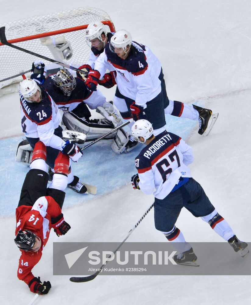 2014 Winter Olympics. Ice hockey. Men. USA vs. Canada