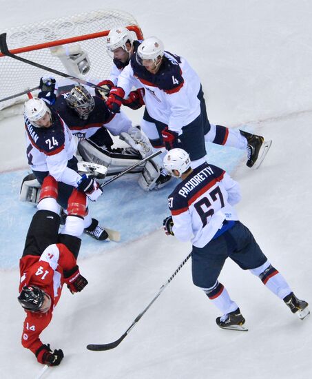 2014 Winter Olympics. Ice hockey. Men. USA vs. Canada