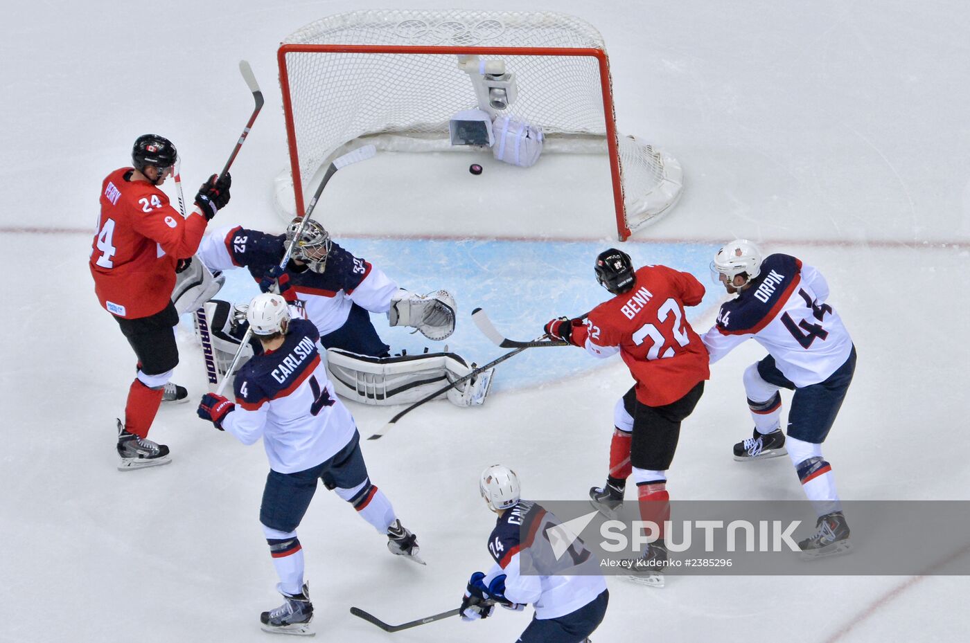 2014 Winter Olympics. Ice hockey. Men. USA vs. Canada