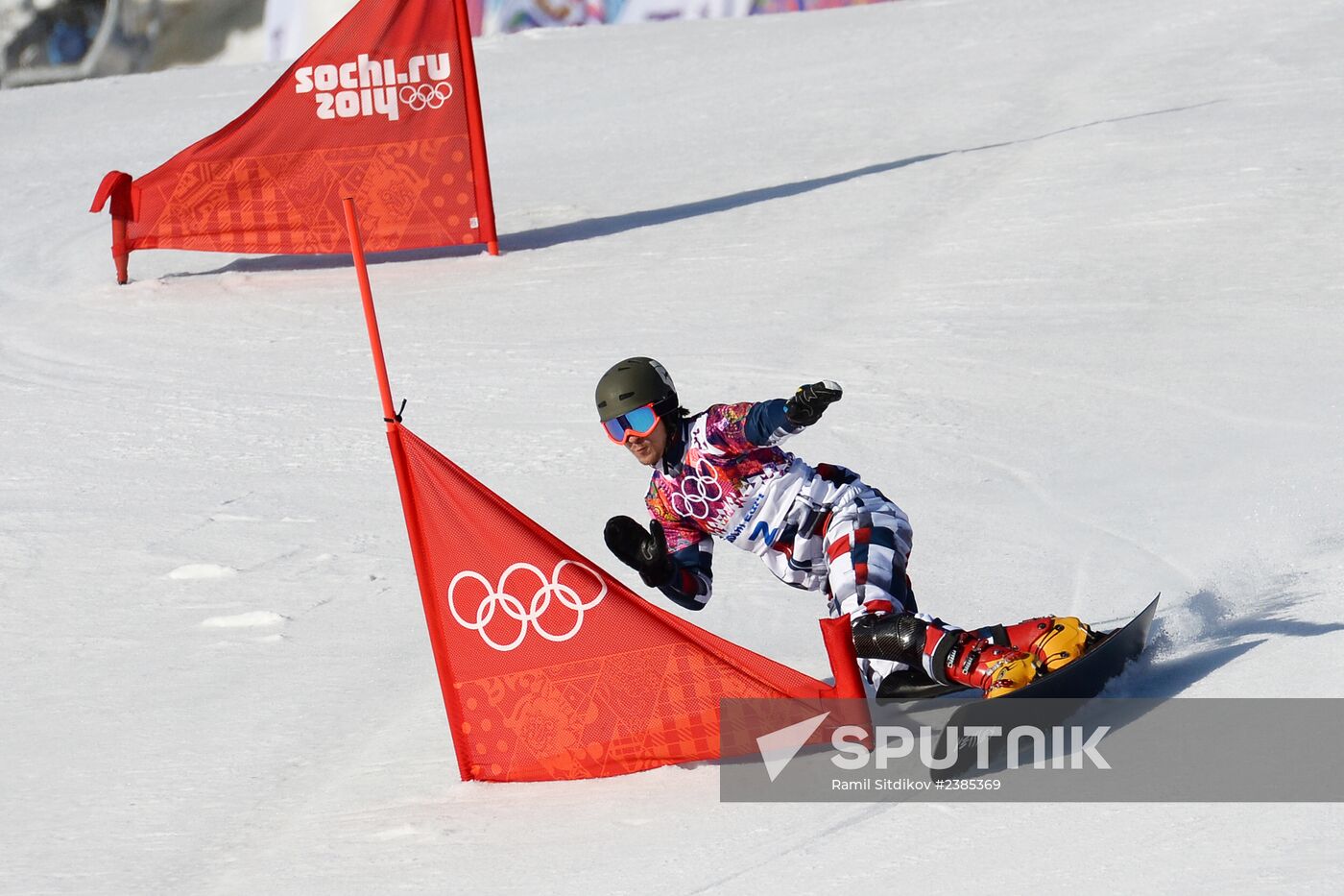 2014 Winter Olympics. Snowboarding. Men. Parallel slalom
