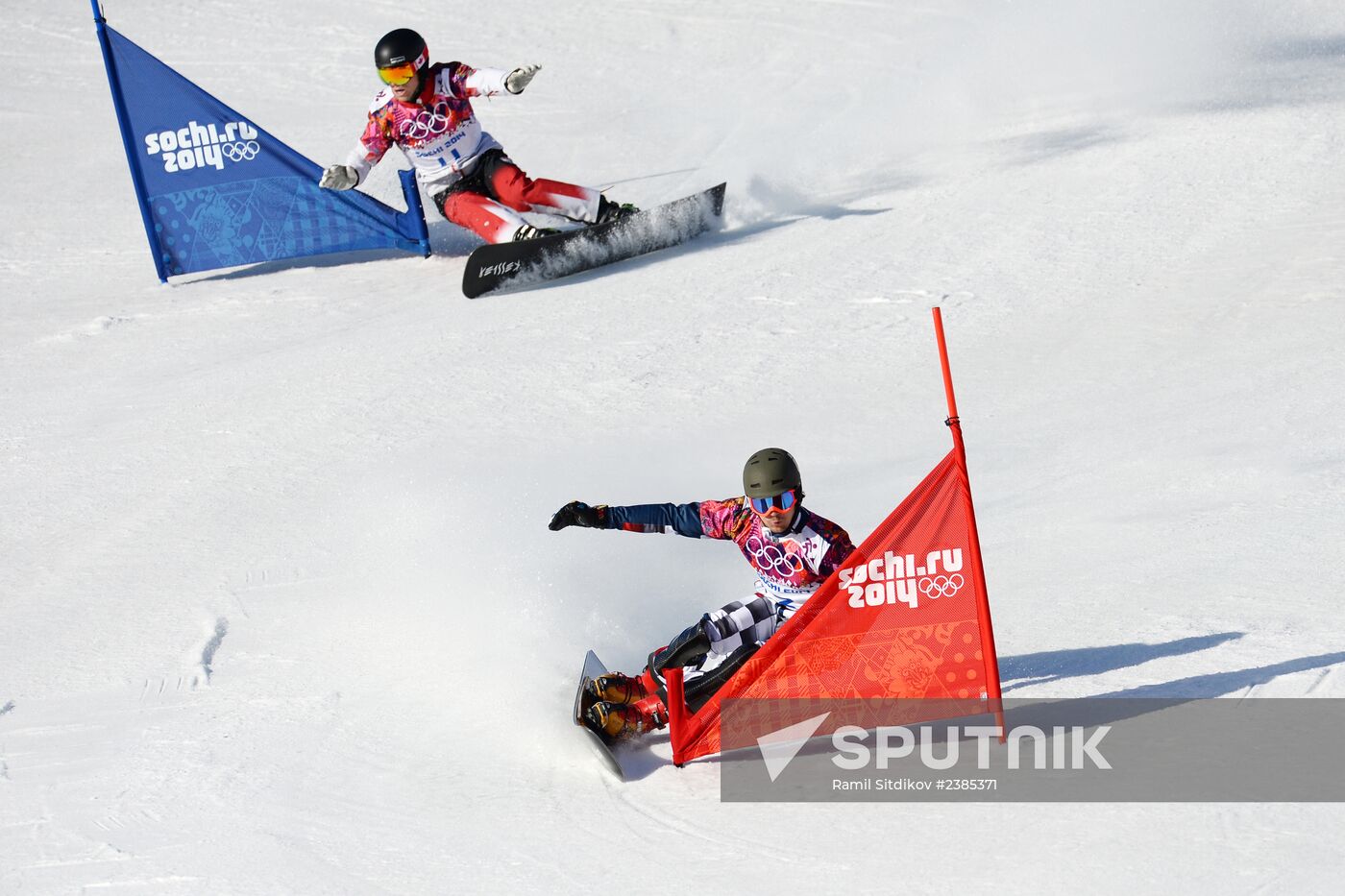 2014 Winter Olympics. Snowboarding. Women. Parallel slalom