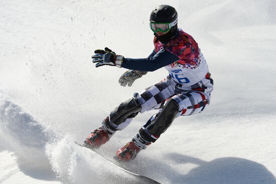 2014 Olympics. Snowboarding. Men. Parallel slalom