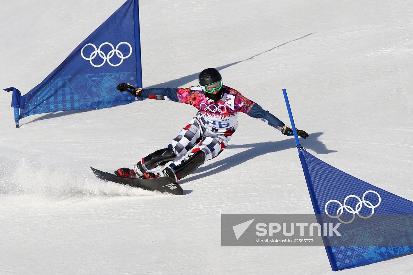 2014 Olympics. Snowboarding. Men. Parallel slalom