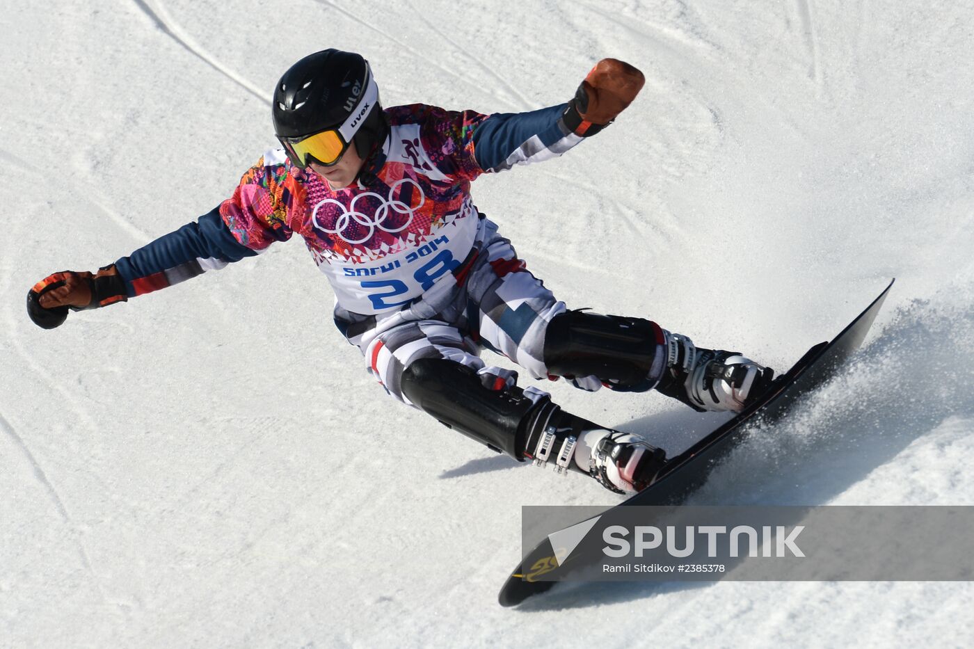 2014 Winter Olympics. Snowboarding. Men. Parallel slalom
