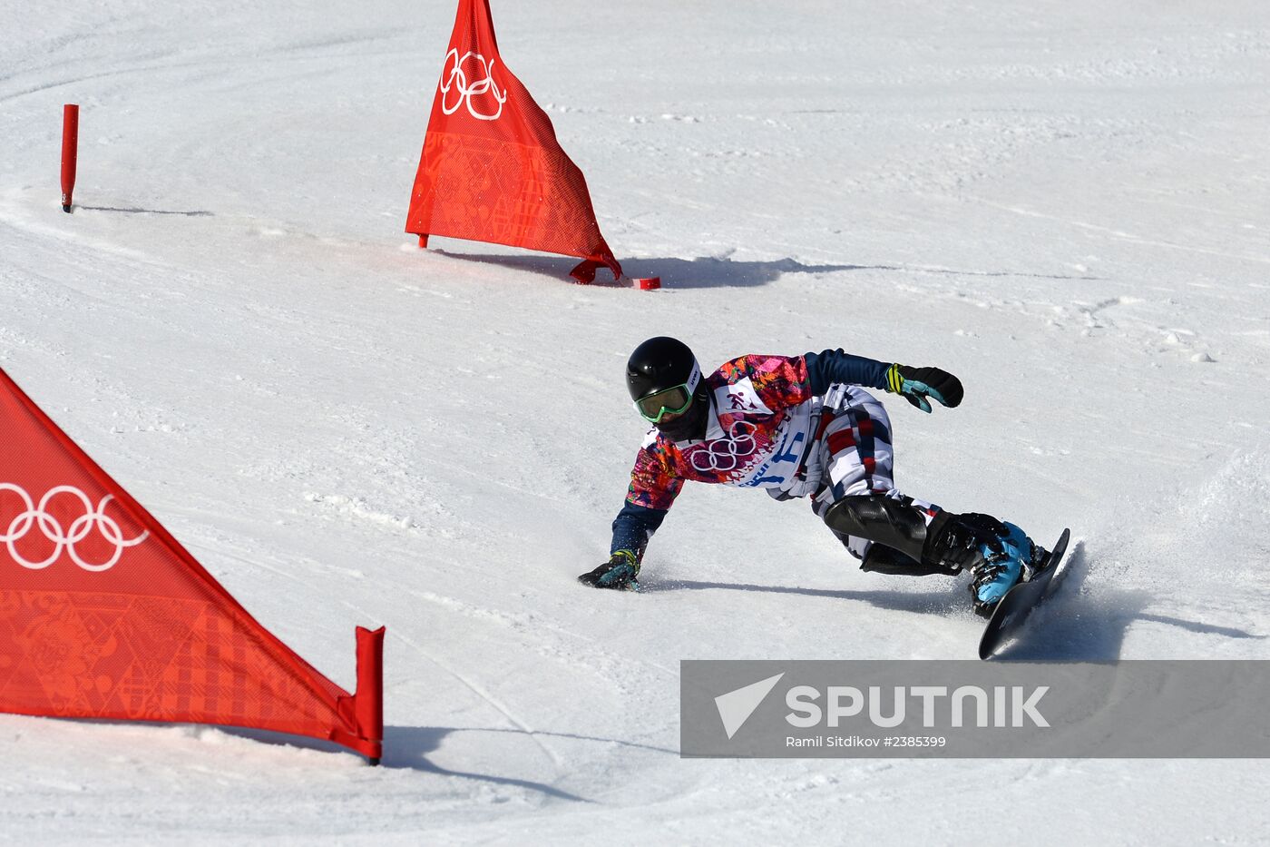 2014 Winter Olympics. Snowboarding. Men. Parallel slalom