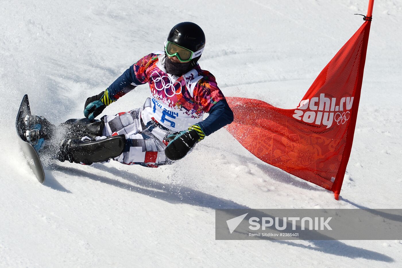 2014 Winter Olympics. Snowboarding. Men. Parallel slalom