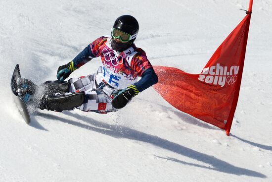 2014 Winter Olympics. Snowboarding. Men. Parallel slalom