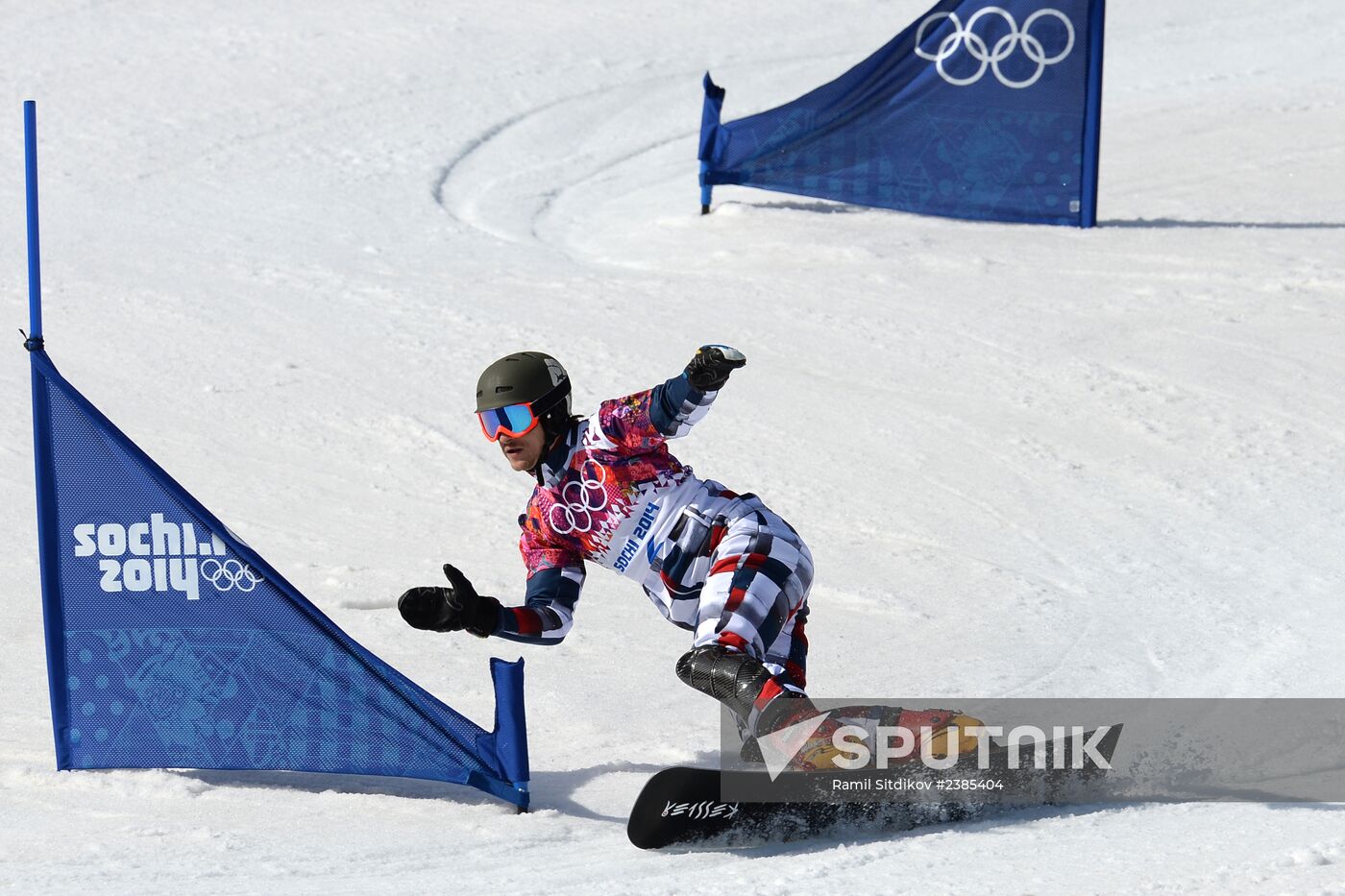 2014 Winter Olympics. Snowboarding. Men. Parallel slalom