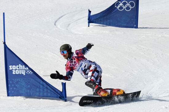 2014 Winter Olympics. Snowboarding. Men. Parallel slalom
