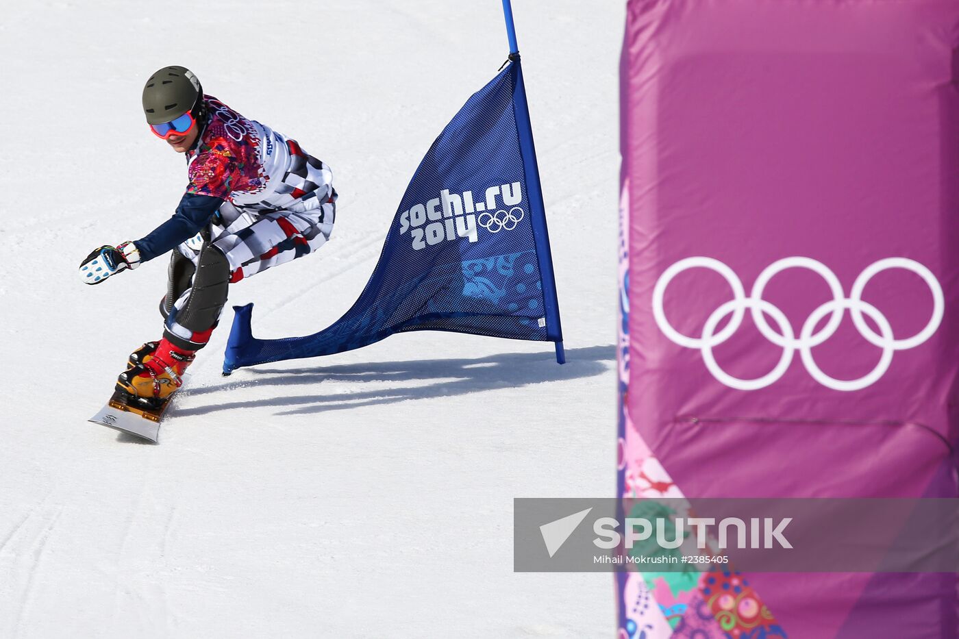 2014 Winter Olympics. Snowboarding. Men. Parallel slalom