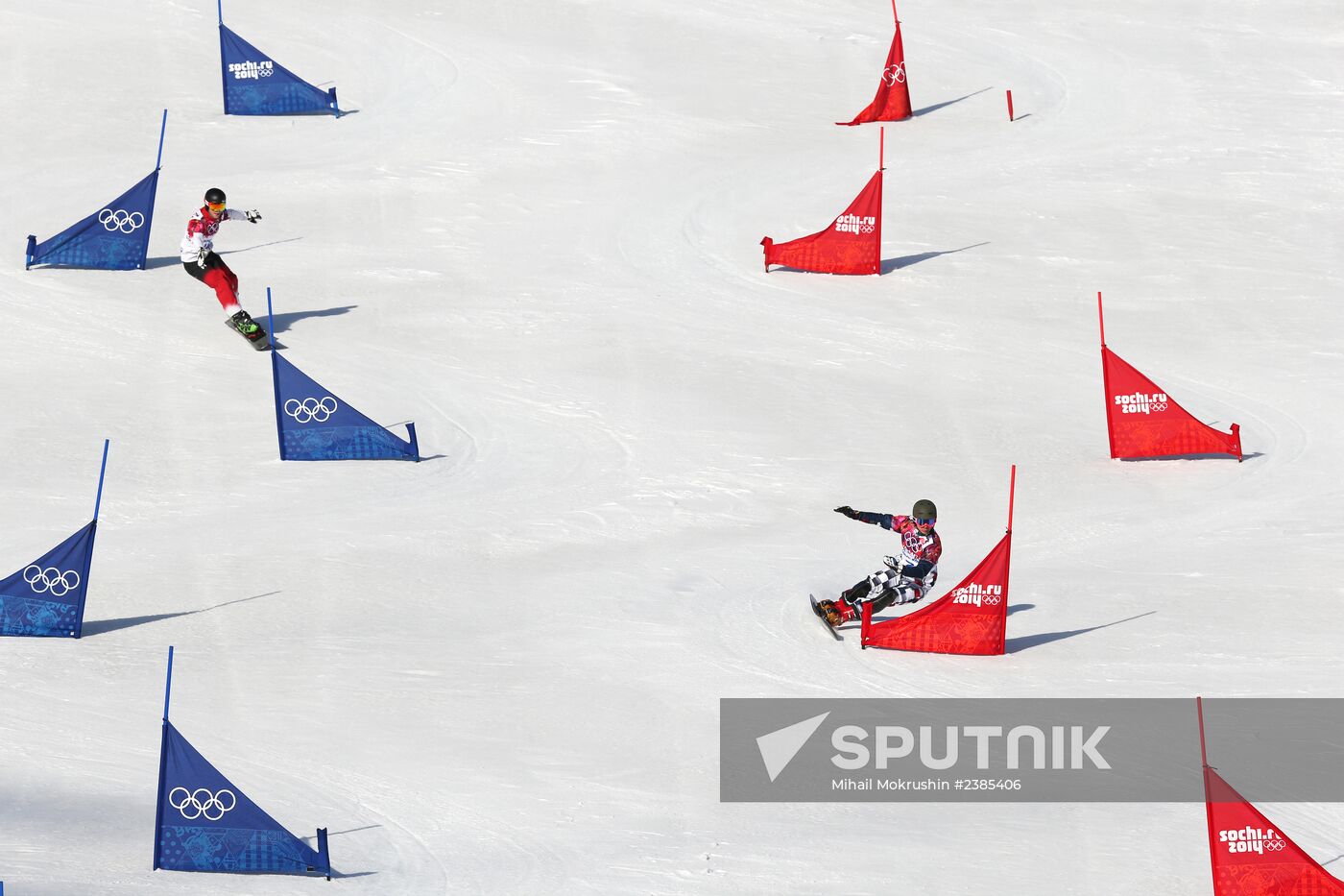 2014 Winter Olympics. Snowboarding. Men. Parallel slalom