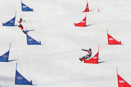 2014 Winter Olympics. Snowboarding. Men. Parallel slalom