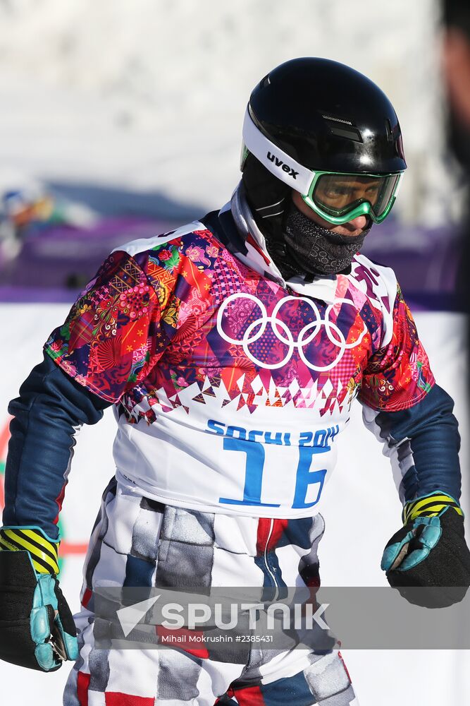 2014 Winter Olympics. Snowboarding. Men. Parallel slalom
