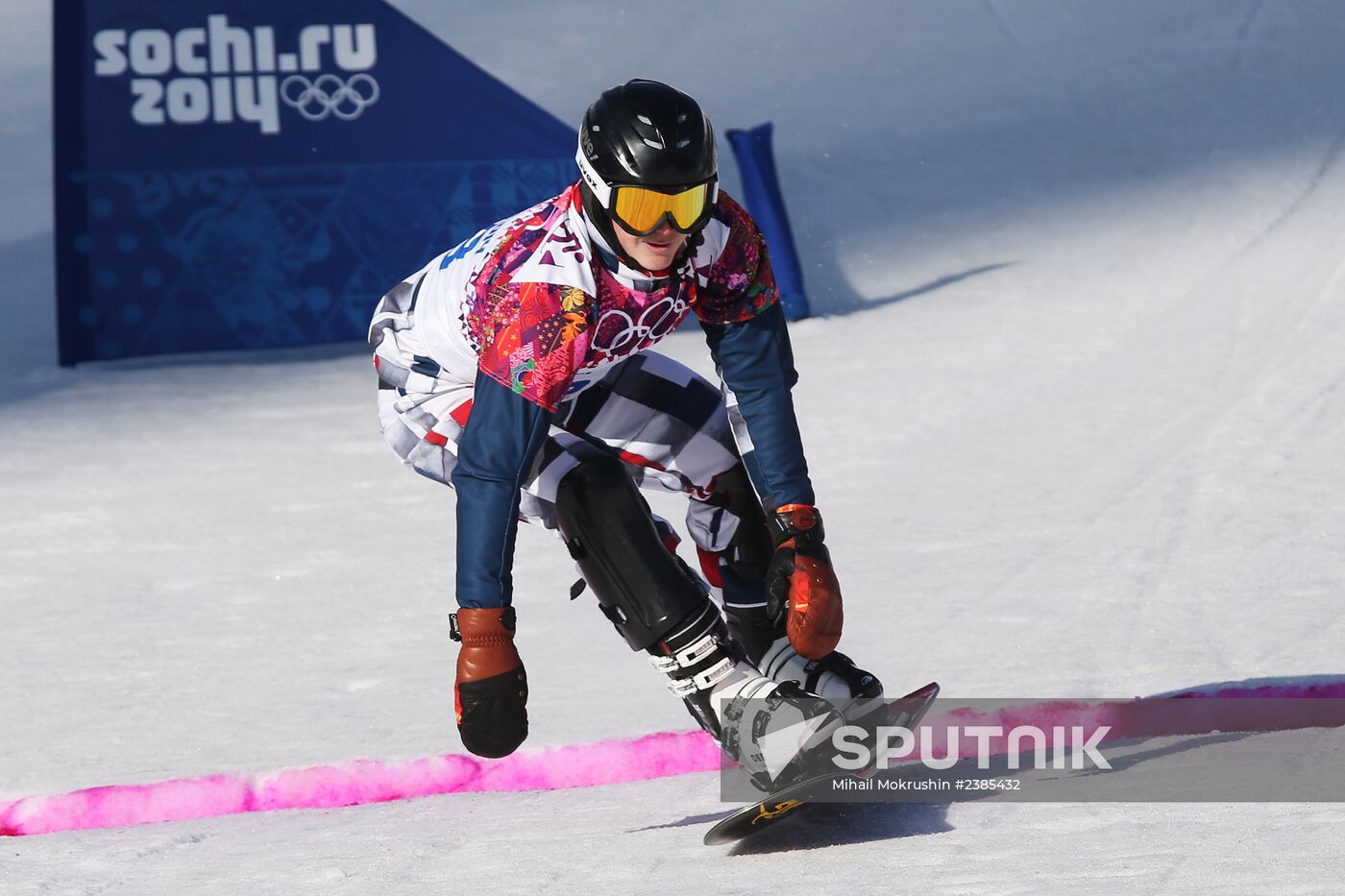 2014 Winter Olympics. Snowboarding. Men. Parallel slalom