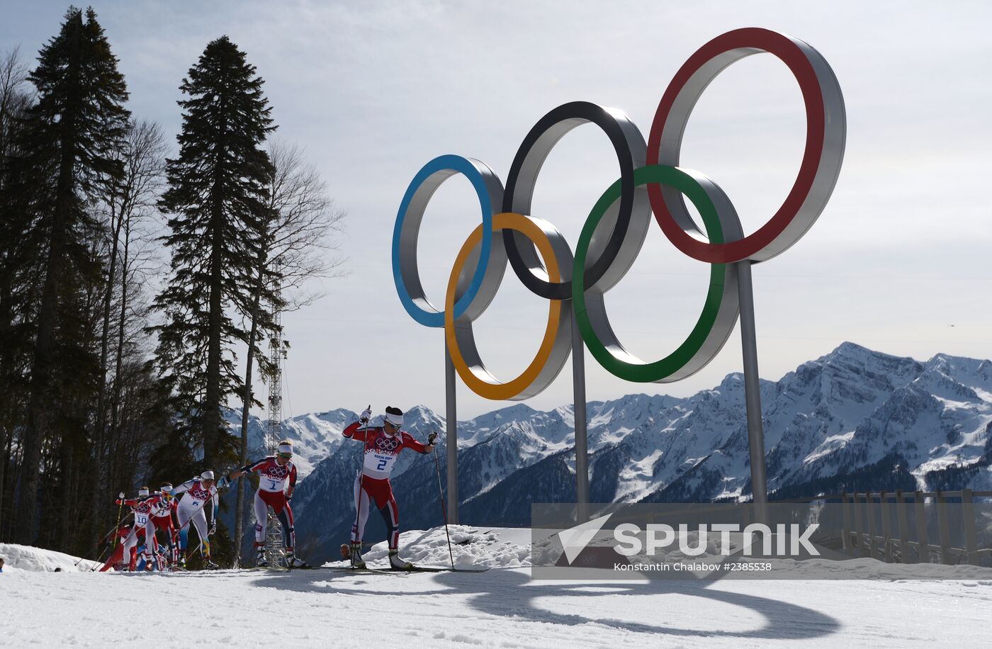 2014 Winter Olympics. Cross-country skiing. Women. Mass start race