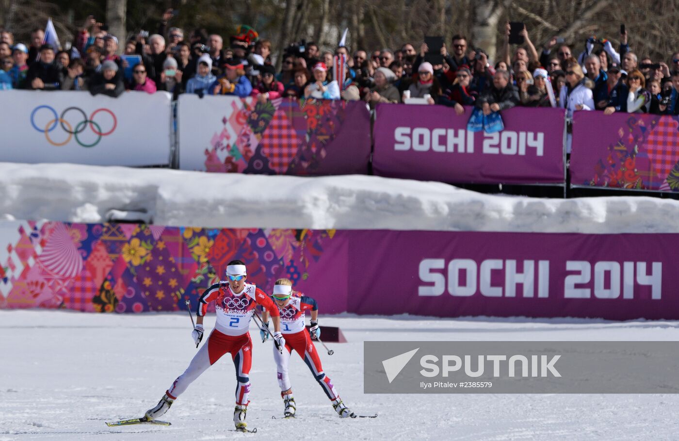 2014 Winter Olympics. Cross-country skiing. Women. Mass start race