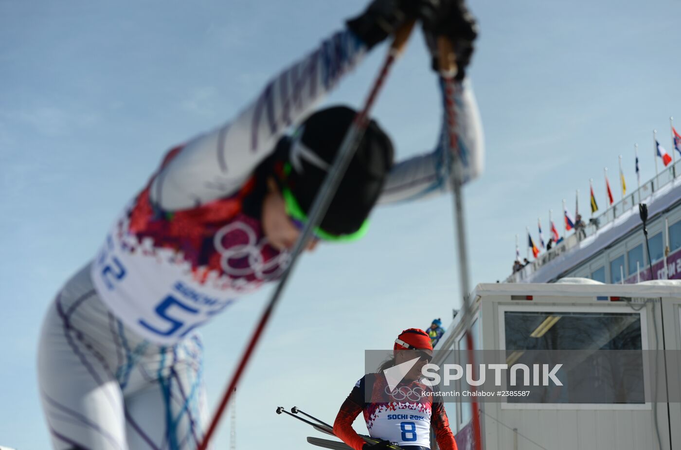 2014 Winter Olympics. Cross-country skiing. Women. Mass start race