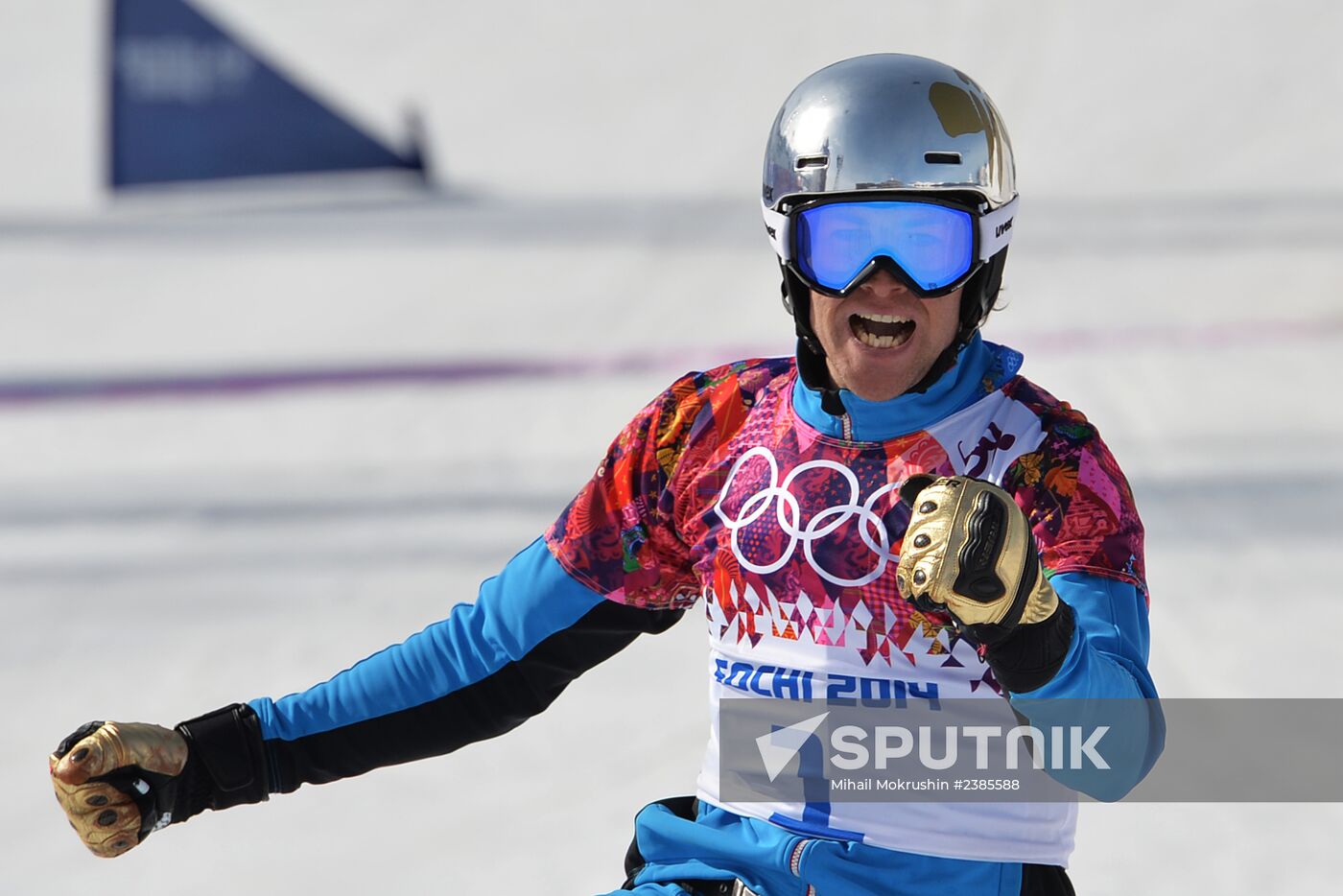 2014 Winter Olympics. Snowboarding. Men. Parallel slalom