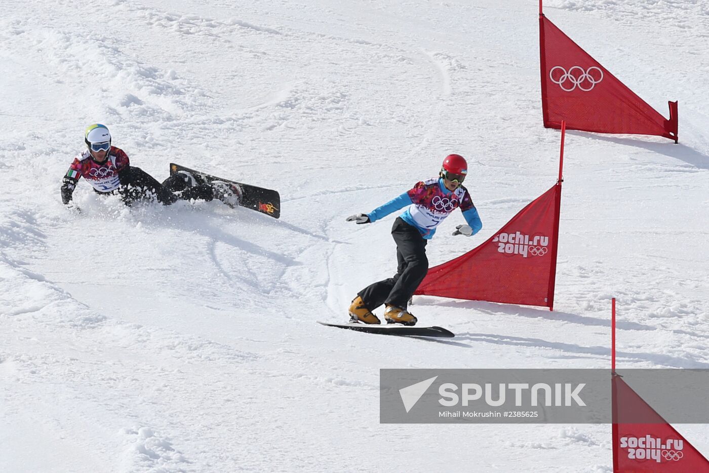 2014 Winter Olympics. Snowboarding. Men. Parallel slalom