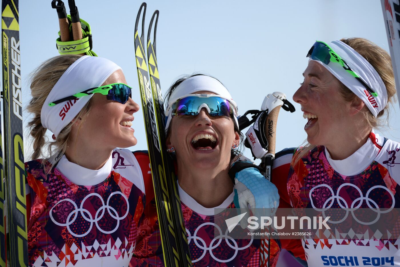 2014 Winter Olympics. Cross-country skiing. Women. Mass start race