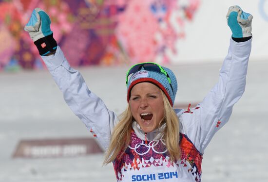 2014 Winter Olympics. Cross-country skiing. Women. Mass start race
