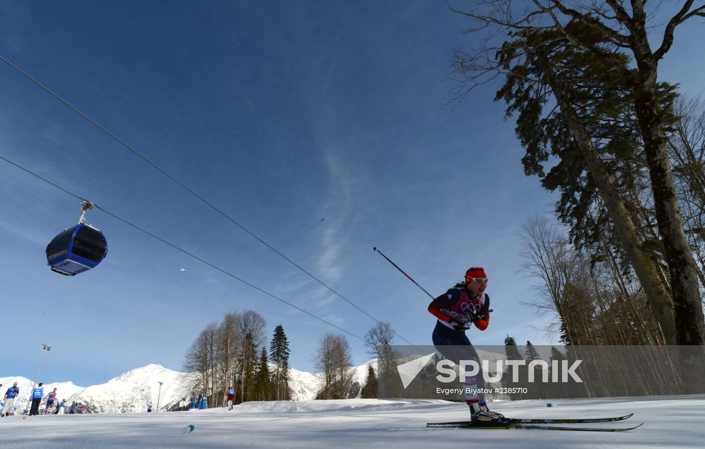 2014 Winter Olympics. Cross-country skiing. Women. Mass start race