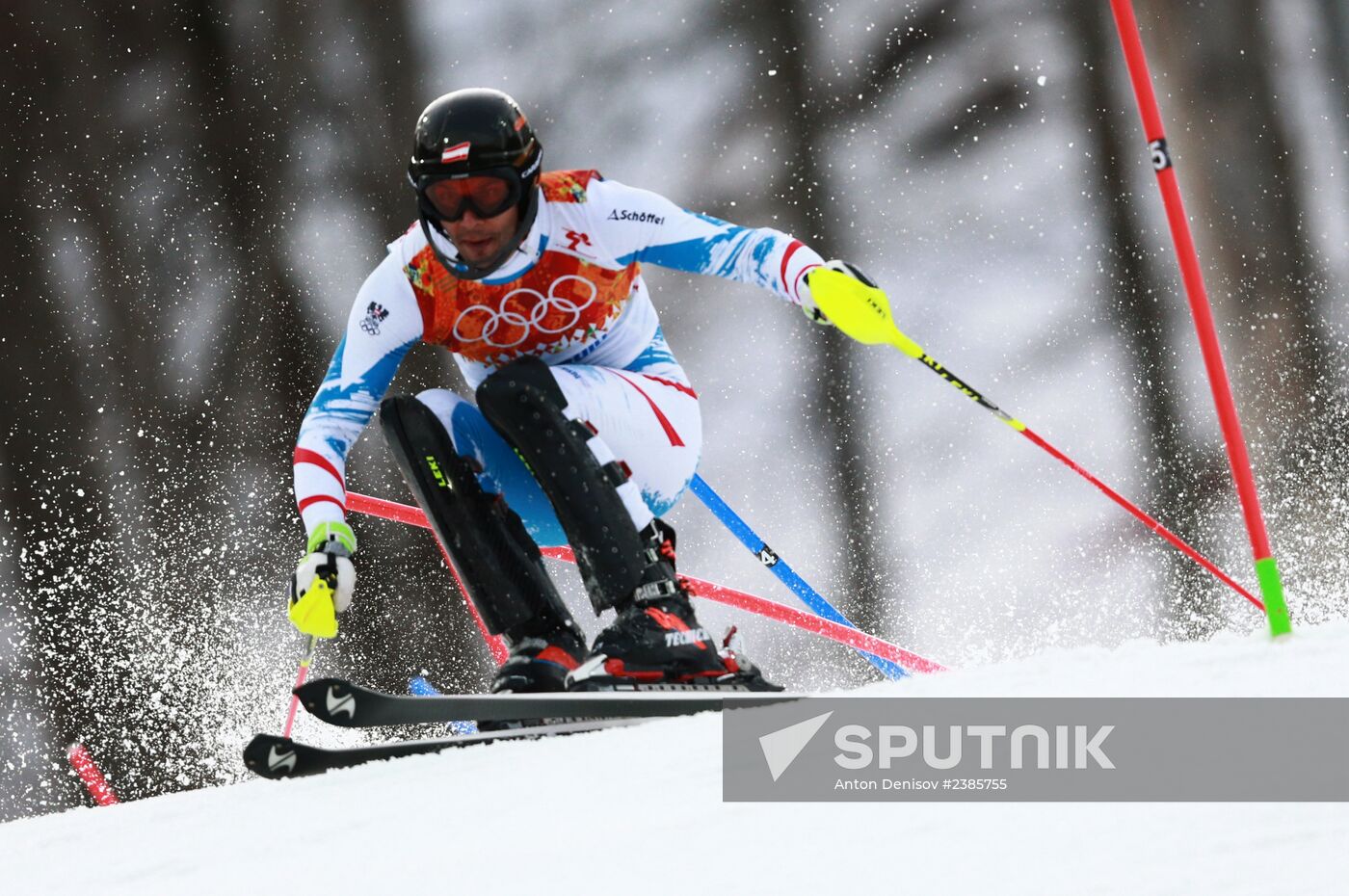 2014 Winter Olympics. Alpine skiing. Men. Slalom