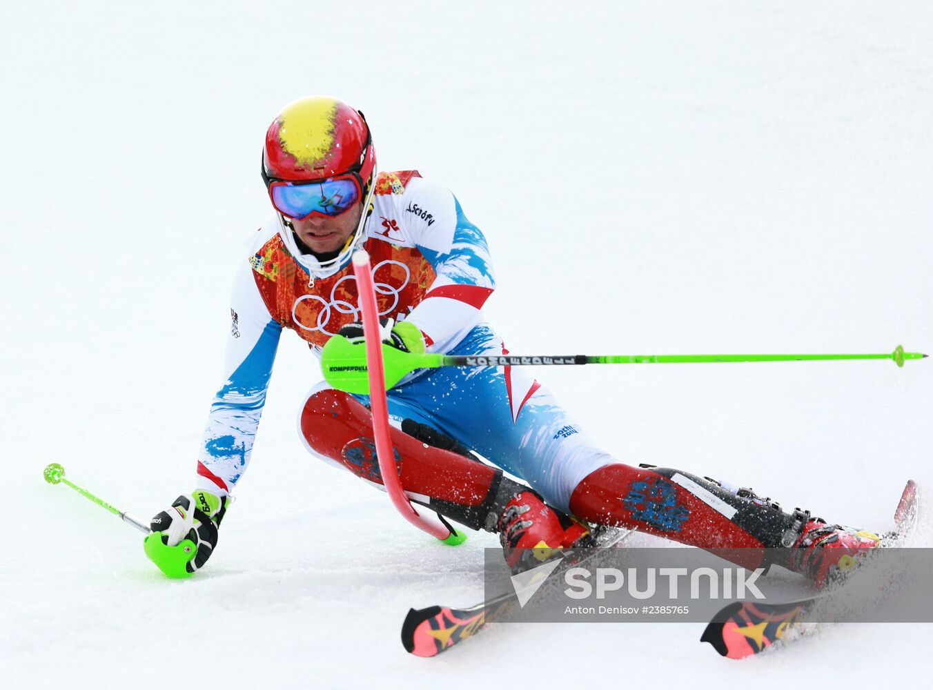 2014 Winter Olympics. Alpine skiing. Men. Slalom