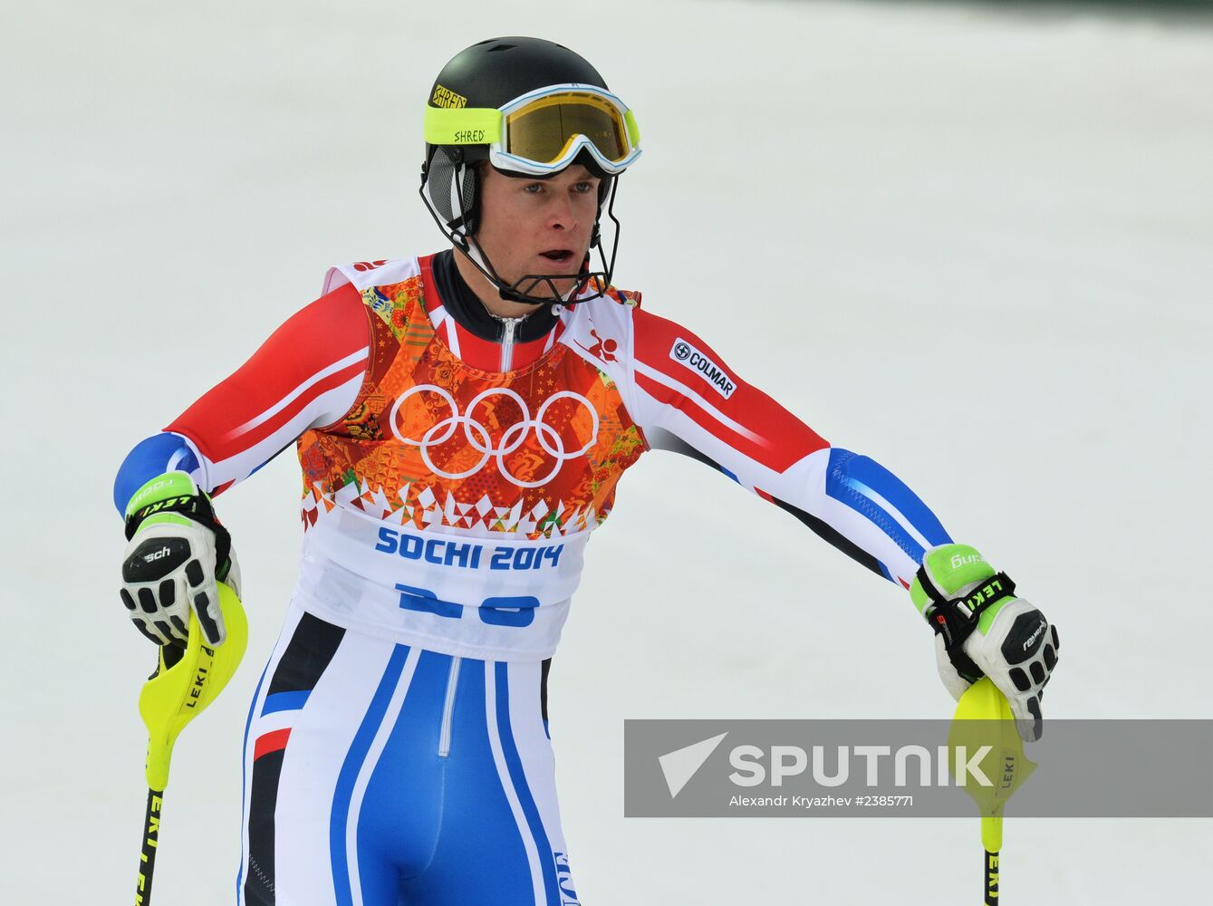 2014 Winter Olympics. Alpine skiing. Men. Slalom