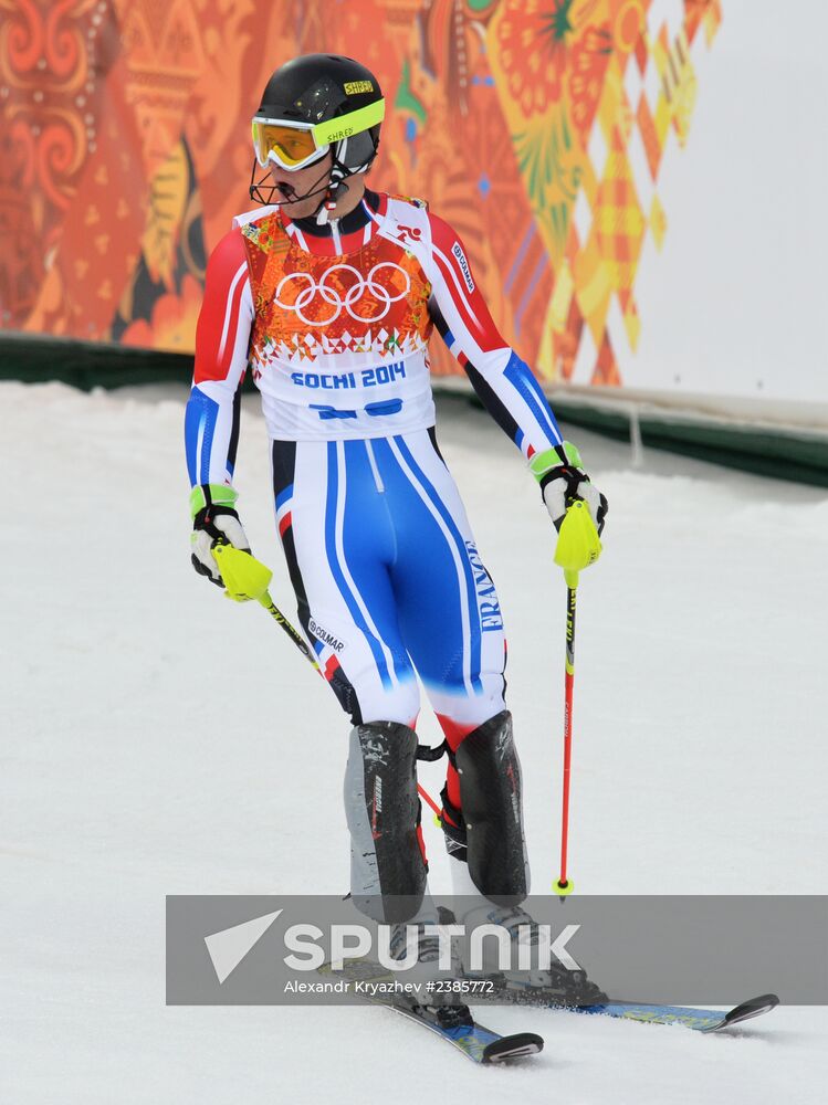 2014 Winter Olympics. Alpine skiing. Men. Slalom