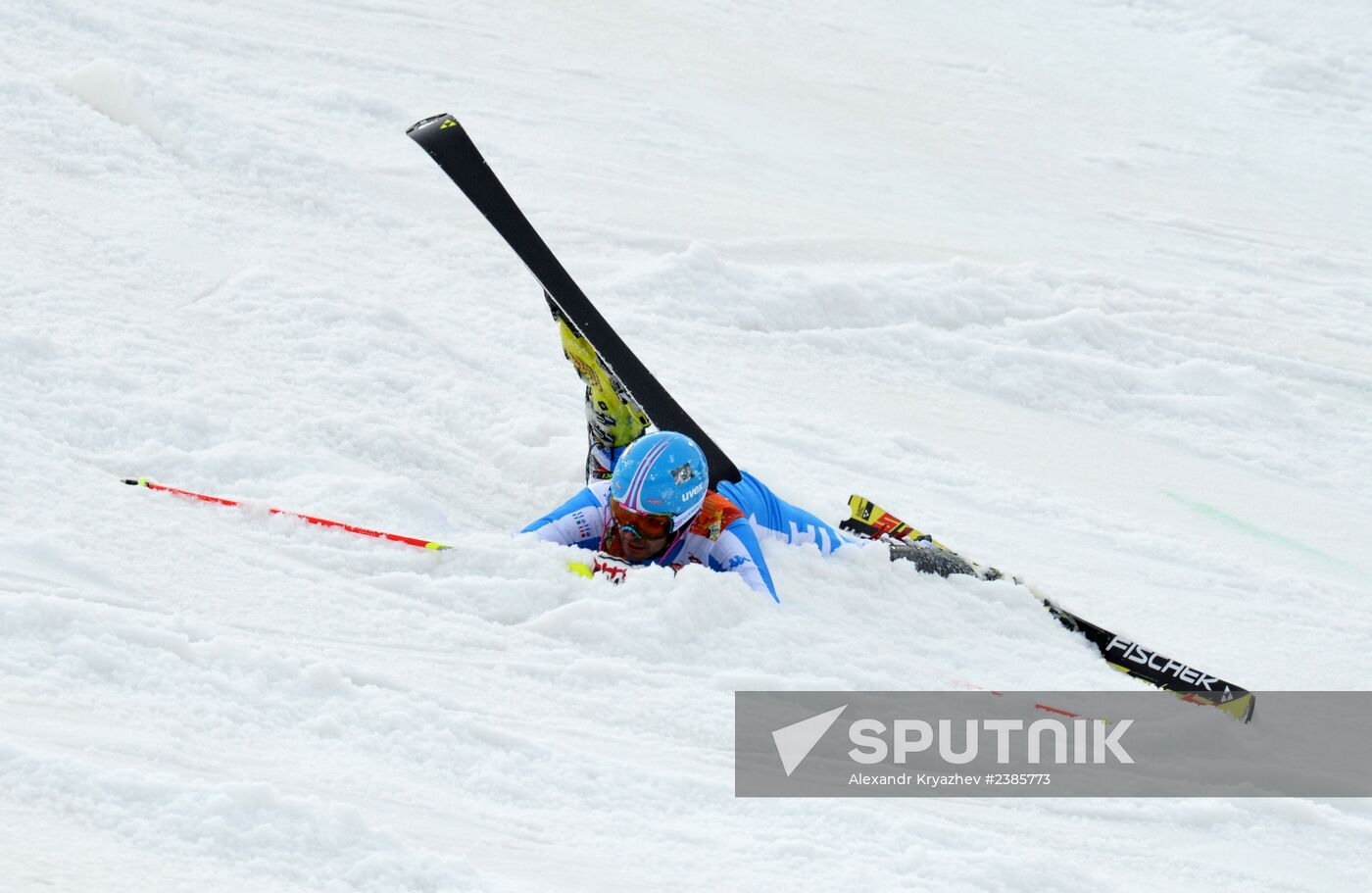 2014 Winter Olympics. Alpine skiing. Men. Slalom