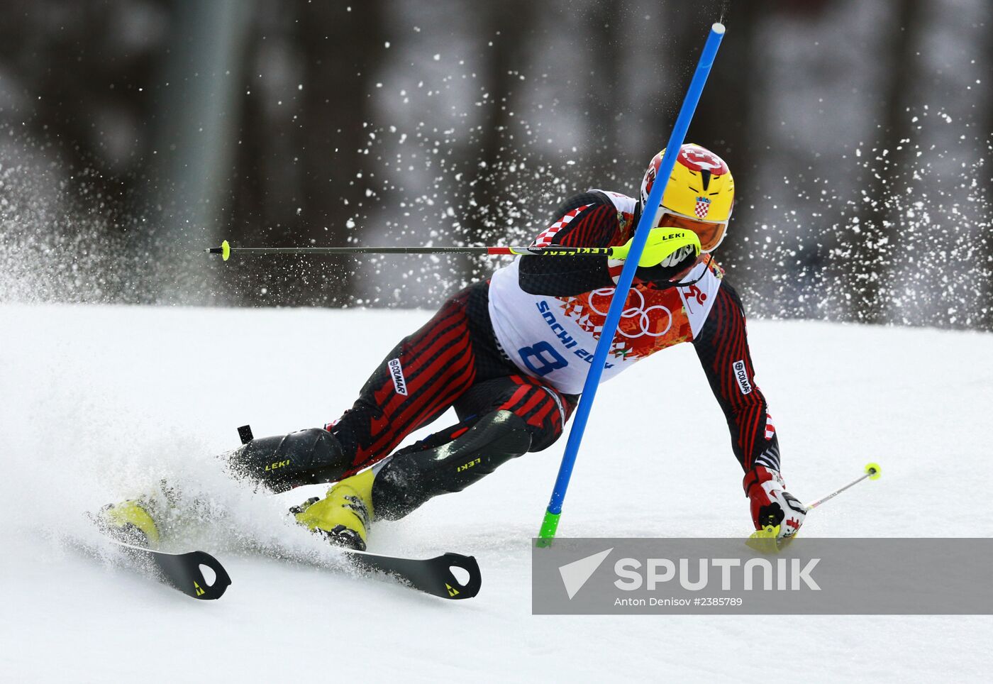2014 Winter Olympics. Alpine skiing. Men. Slalom