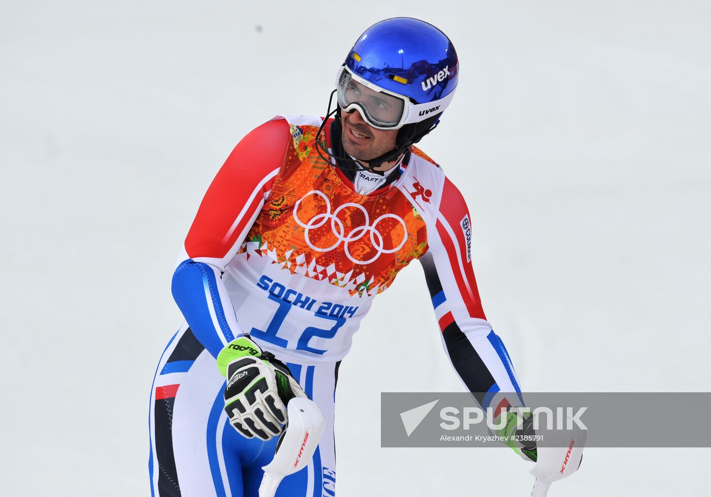 2014 Winter Olympics. Alpine skiing. Men. Slalom