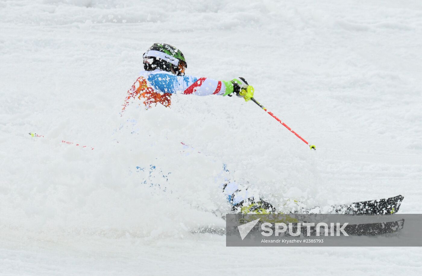 2014 Winter Olympics. Alpine skiing. Men. Slalom