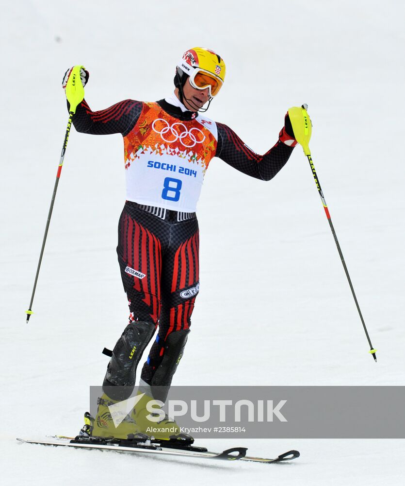 2014 Winter Olympics. Alpine skiing. Men. Slalom