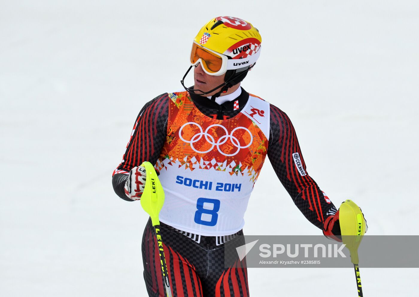 2014 Winter Olympics. Alpine skiing. Men. Slalom